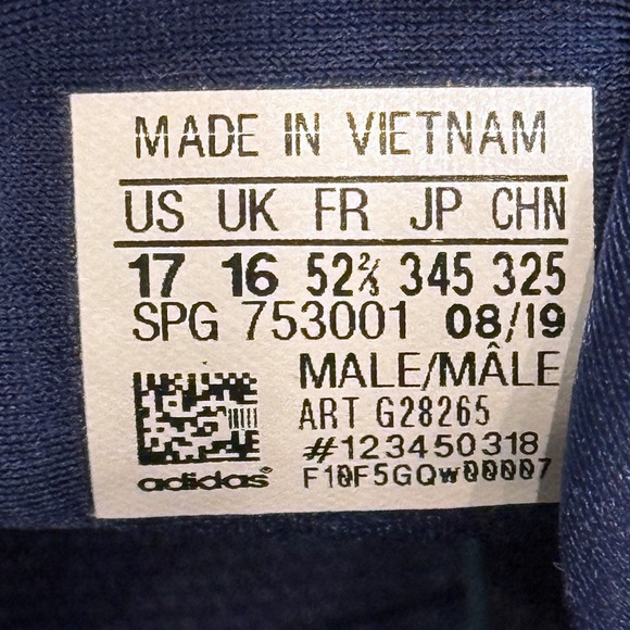 Adidas Icon V Bounce Baseball Cleats Navy White Mens Size 17  Lace Up Sports NEW - Picture 3 of 9